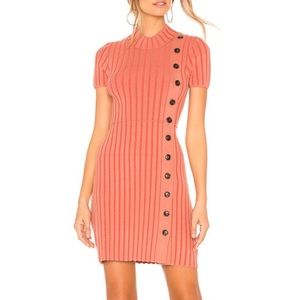 Free People Lottie Coral Knit Dress